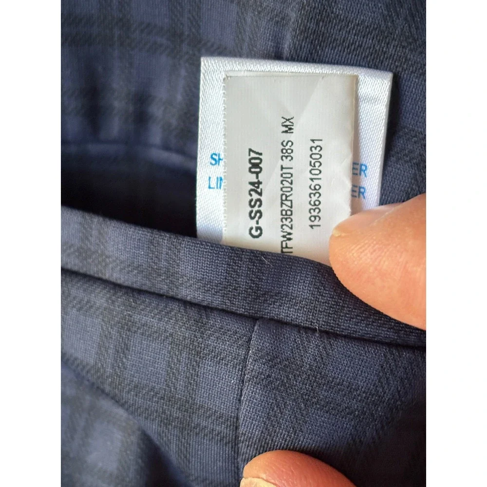 Twillory 360 Airflow Performance Blazer Mens 38S Blue Plaid Stretch Washable